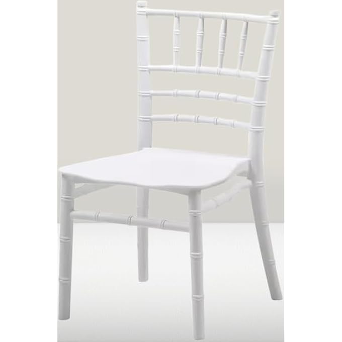 rayihni KIDS PLASTIC STUDY CHAIR  WHITE BABY CHAIR FOR SCHOOL | HOME & PARTY USE| BAMBOO-STYLE CHIVARI DESIGN |LIGHTWEIGHT & DURABLE - Image 1